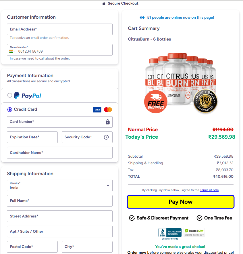 CitrusBurn Billing